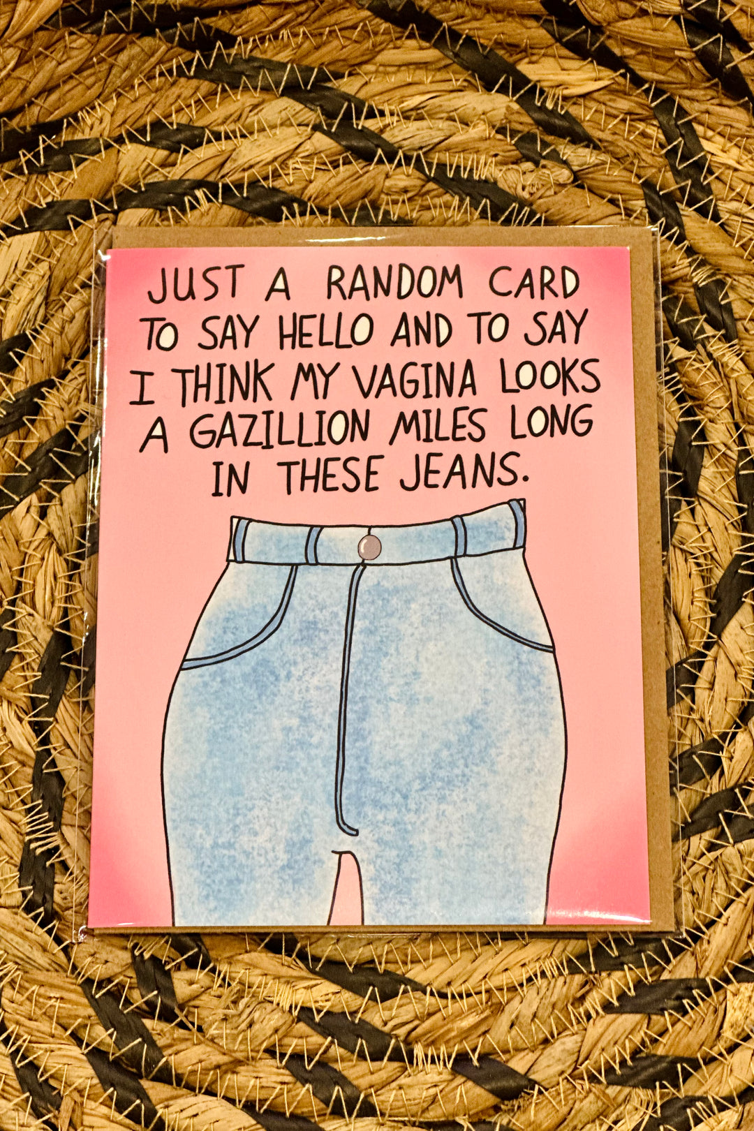 Long Vagina Jeans Friendship Card