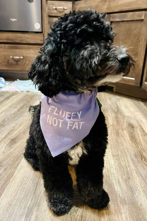 Dog Bandana - Fluffy Not Fat
