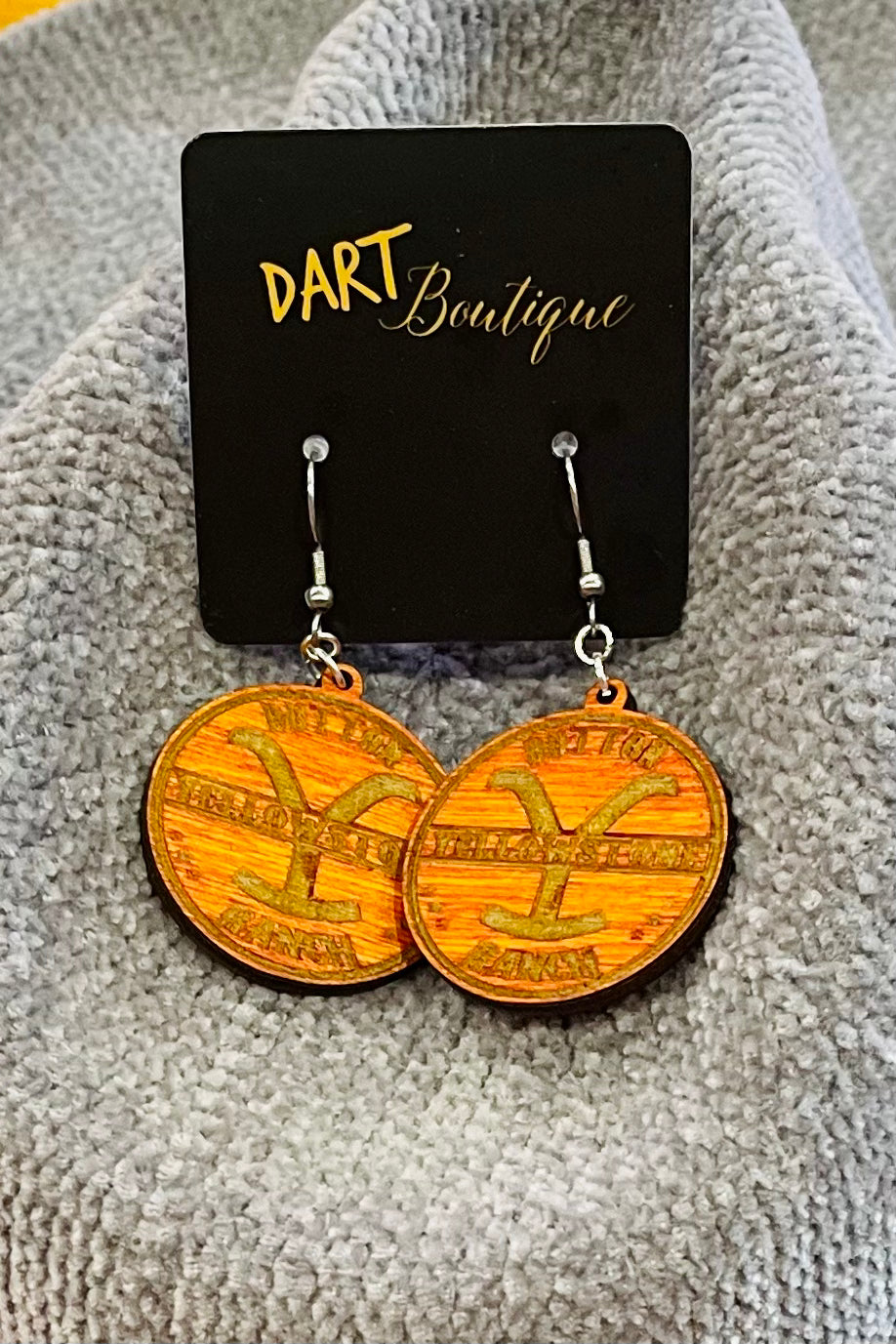 Yellowstone Ranch Wood Earrings