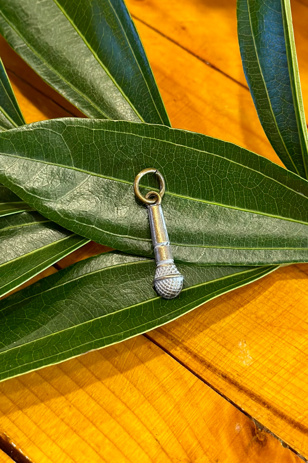Gleeful Peacock Charm: Microphone