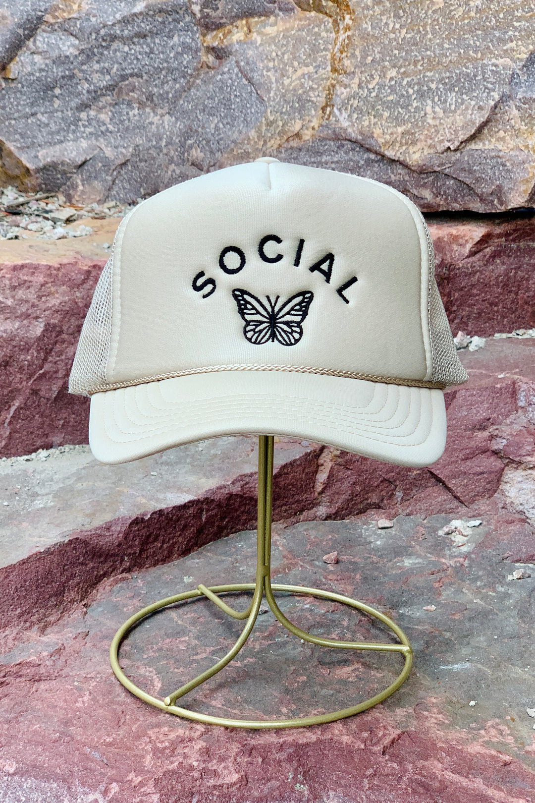 Social Butterfly Foam Trucker Hat