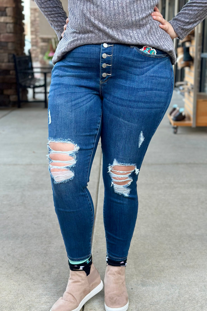 Gabriella Distressed Skinny Jeans