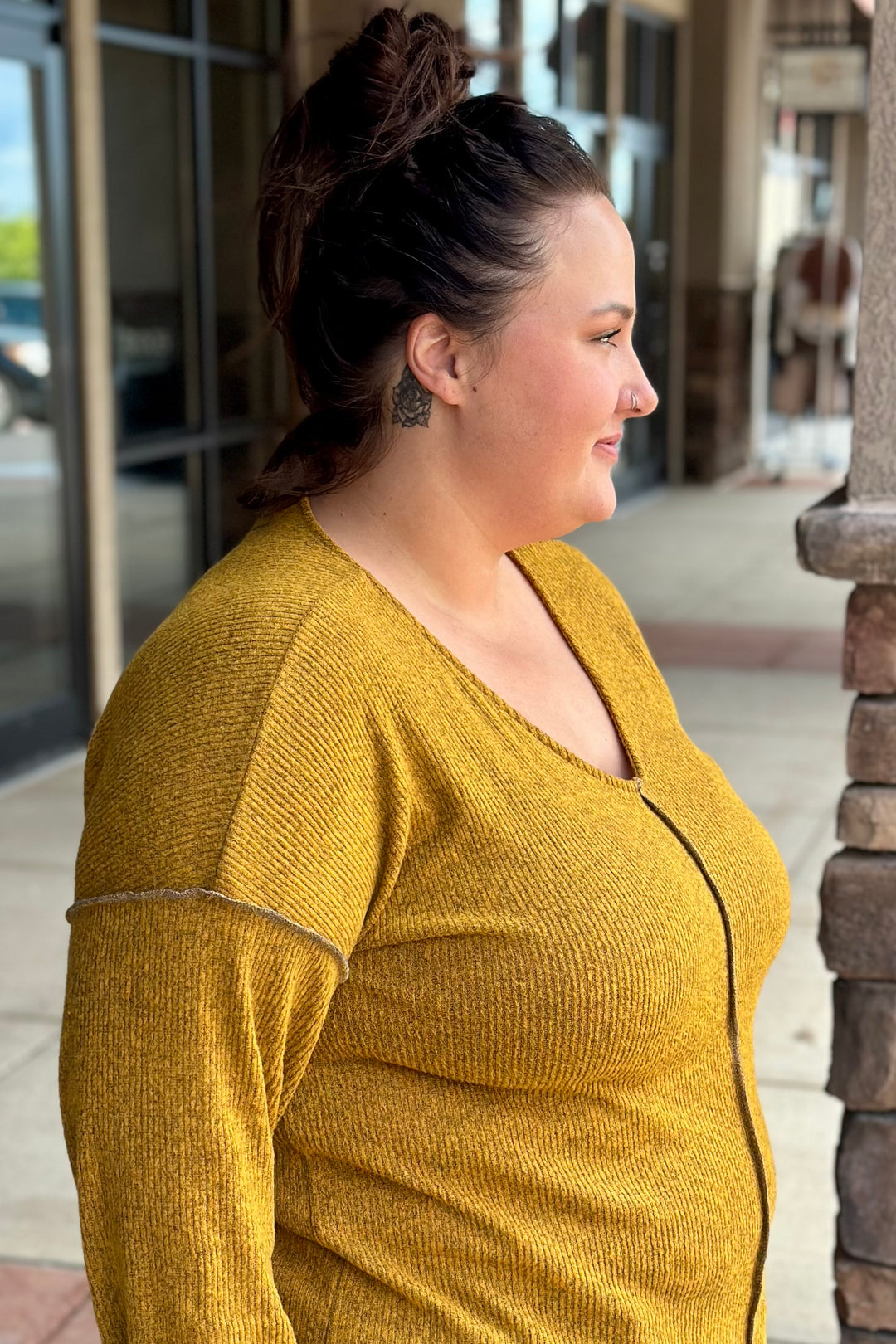 Odessa Long Sleeve Top - Mustard