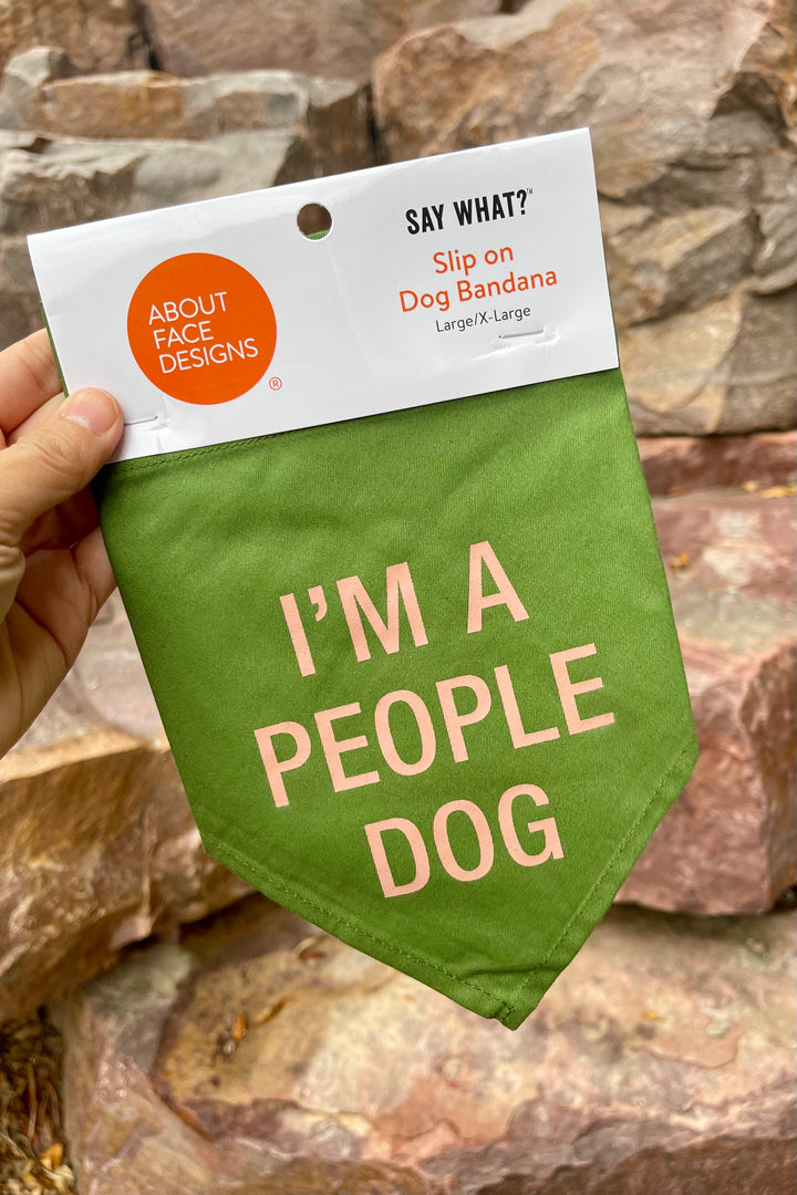 Dog Bandana - I'm A People Dog | (S/M)