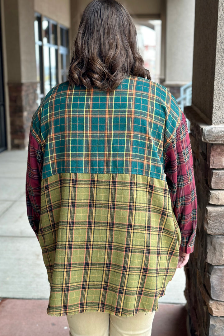 Brooke Multi-Color Plaid Top | (Size 2X)