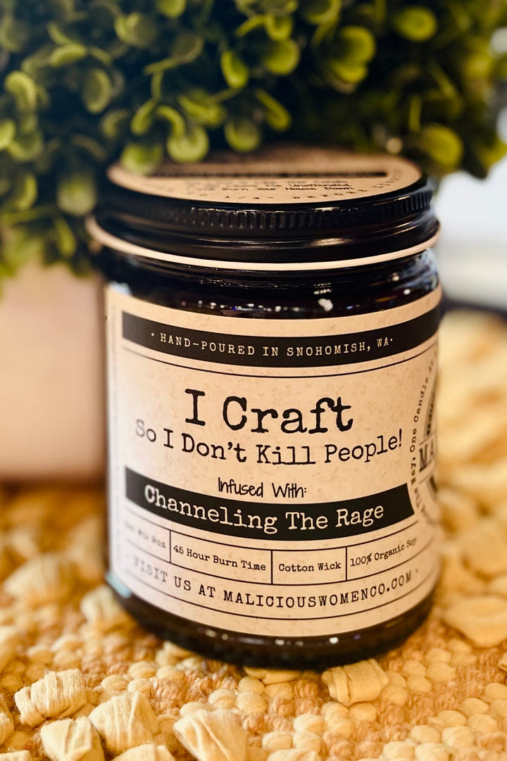 I Craft So I Don't Kill People Candle