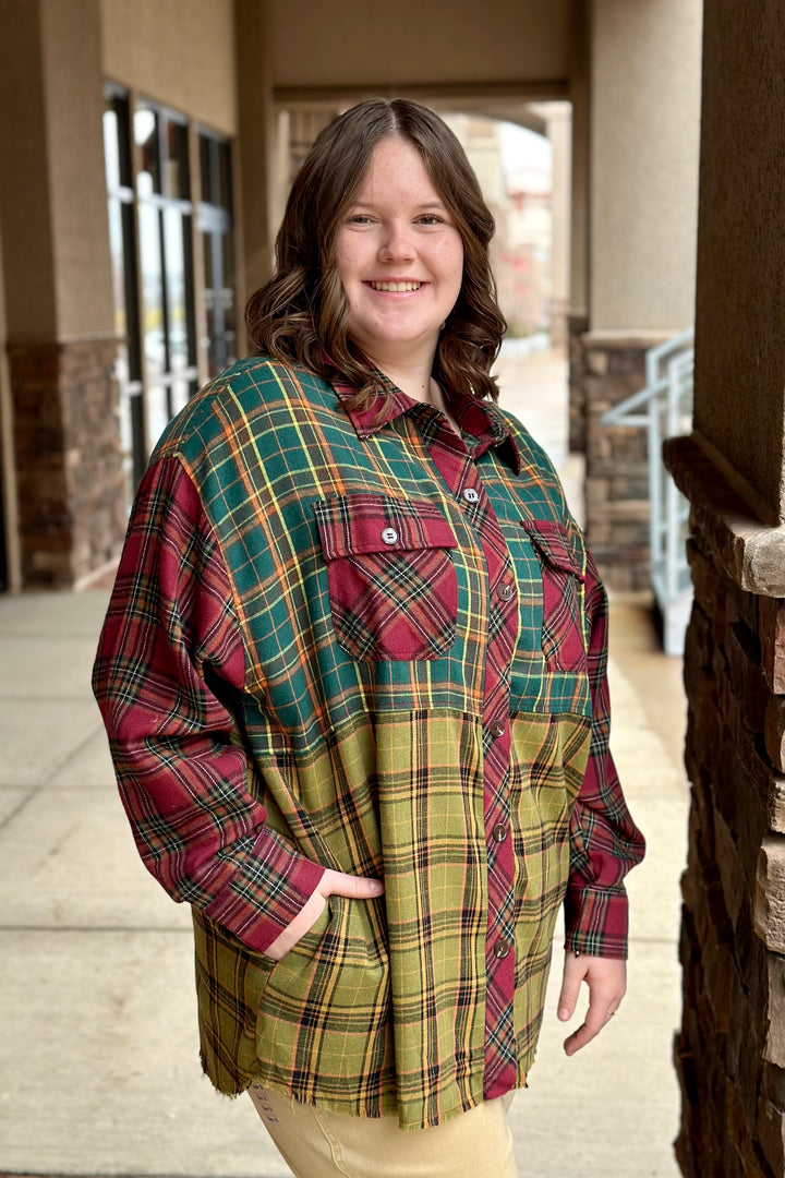 Brooke Multi-Color Plaid Top | (Size 2X)