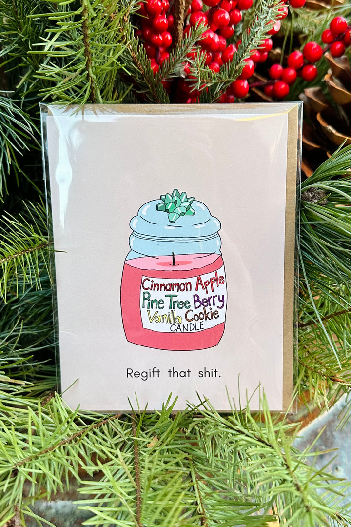 Regift Candle Holiday Card