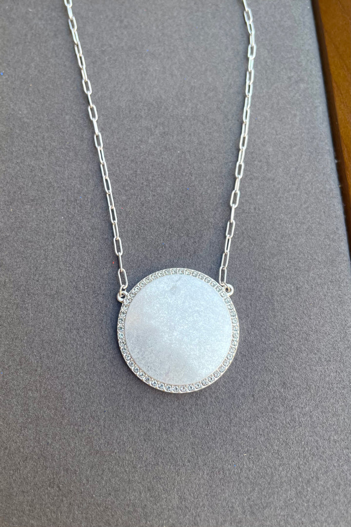 Silver Large Muted Necklace