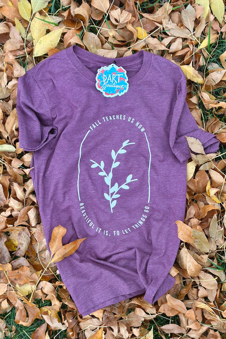 Fall Teaches Us Graphic Tee - Size Small