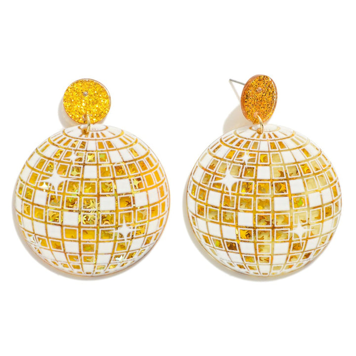 Gold Disco Ball Earrings