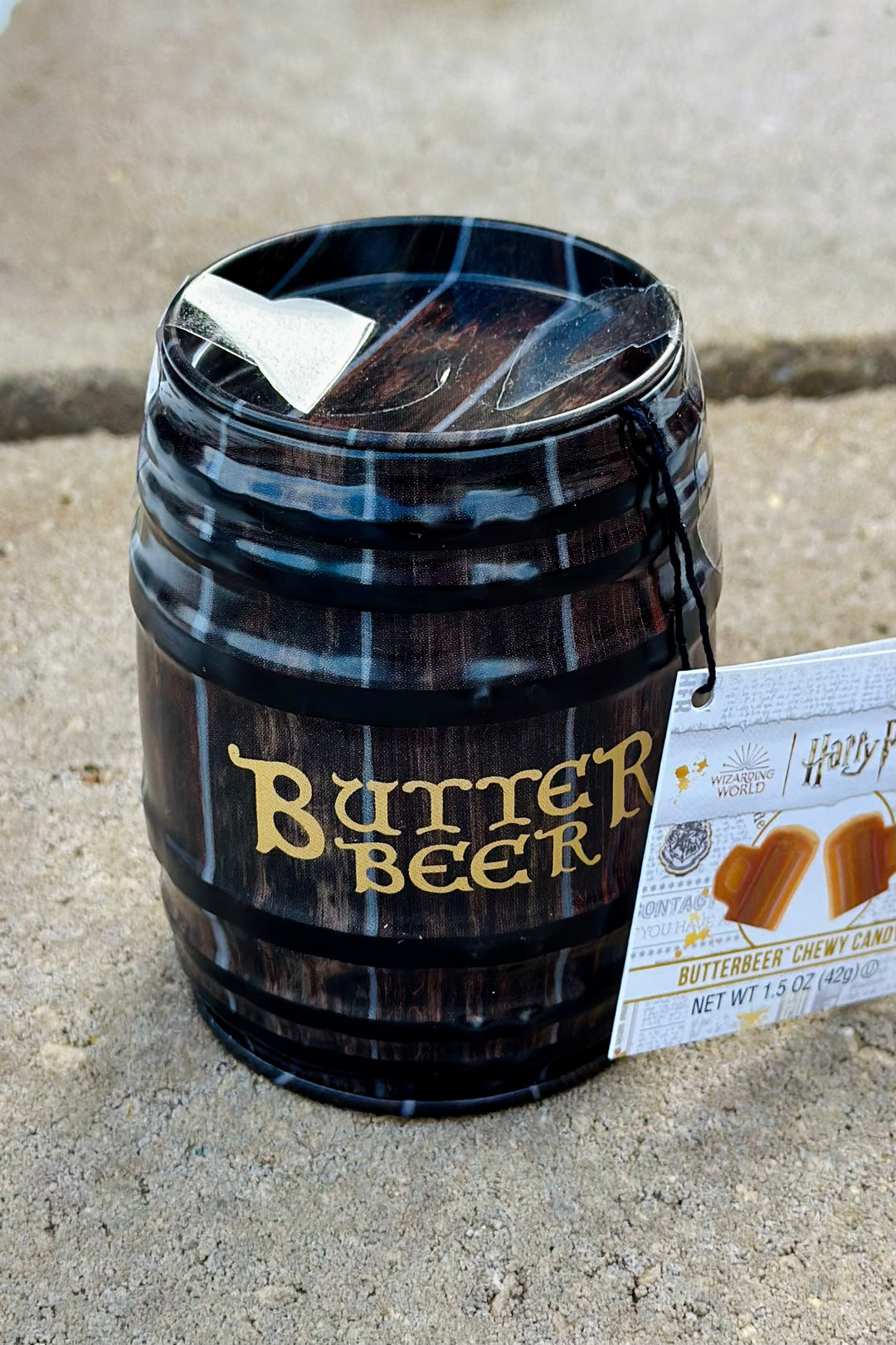 Harry Potter Butterbeer Candy in Barrel Tin