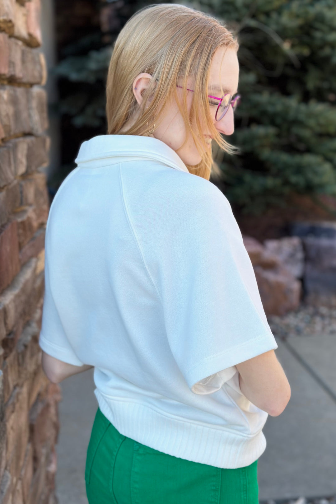 Daneen Collared Top - Off-White