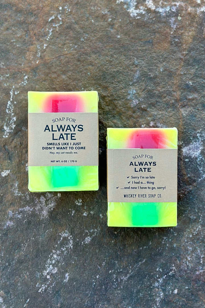 Whiskey River Bar Soap - Always Late