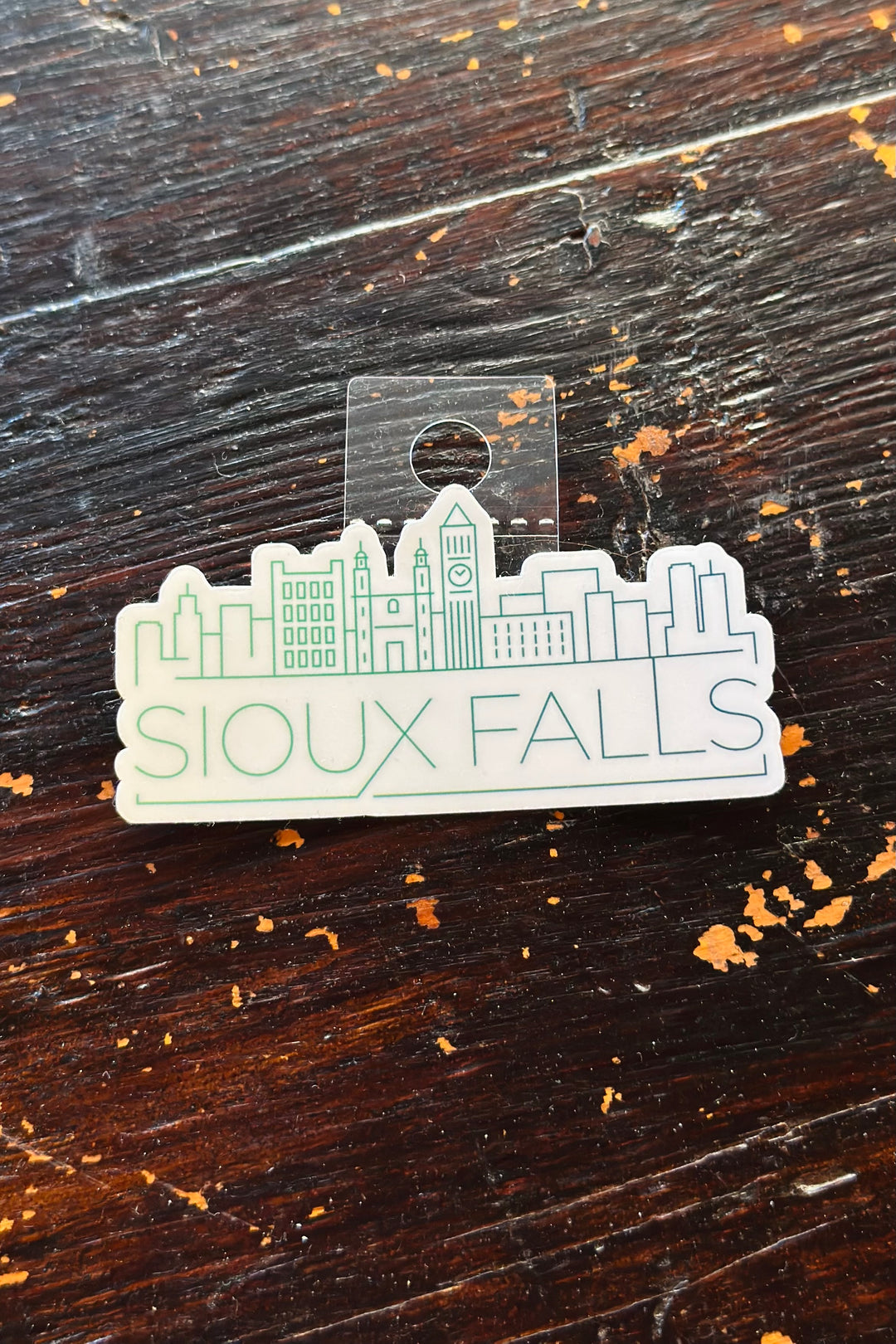 Sioux Falls Skyline Sticker - Green