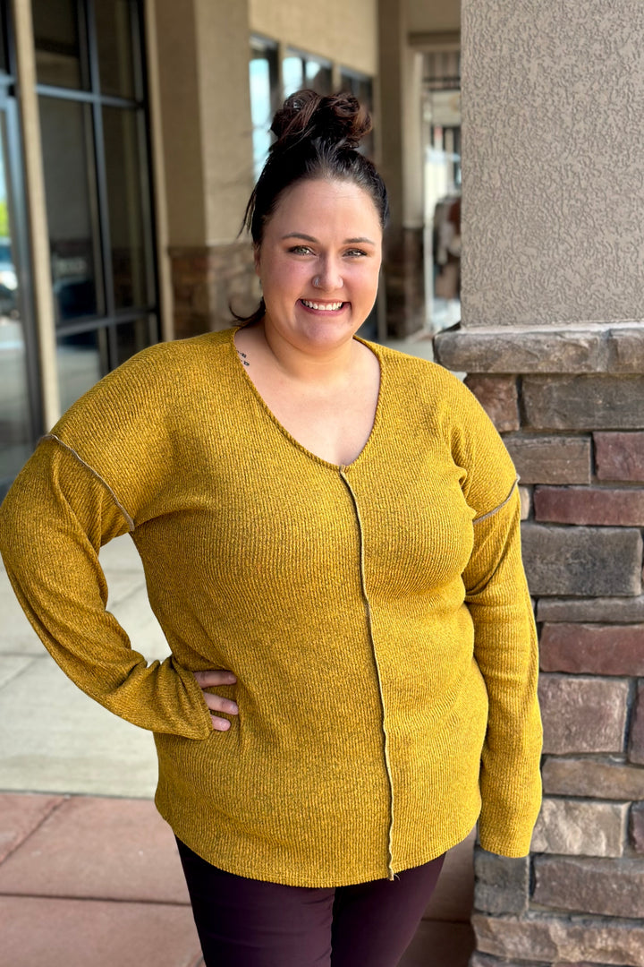 Odessa Long Sleeve Top - Mustard