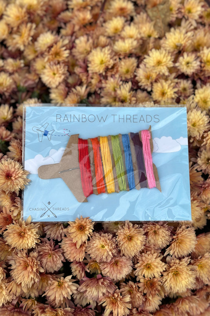 Rainbow Threads - Embroidery needle & thread set