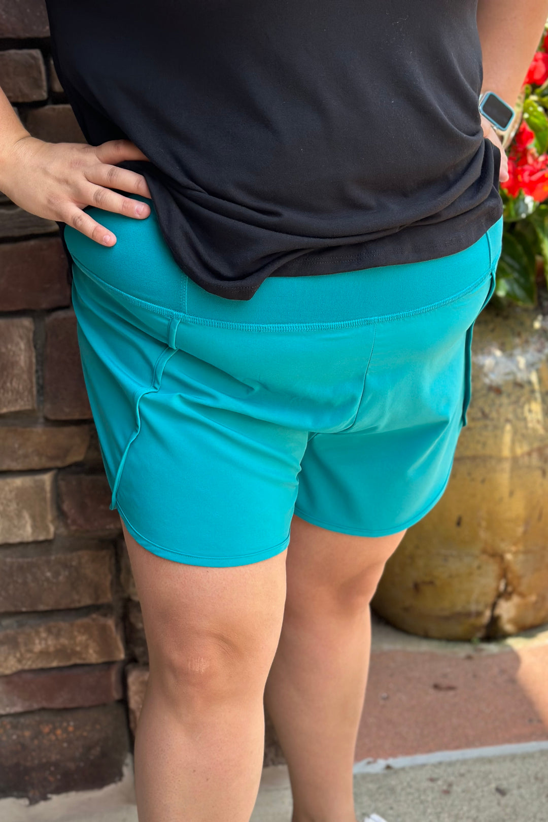 Carly Running Shorts - Teal