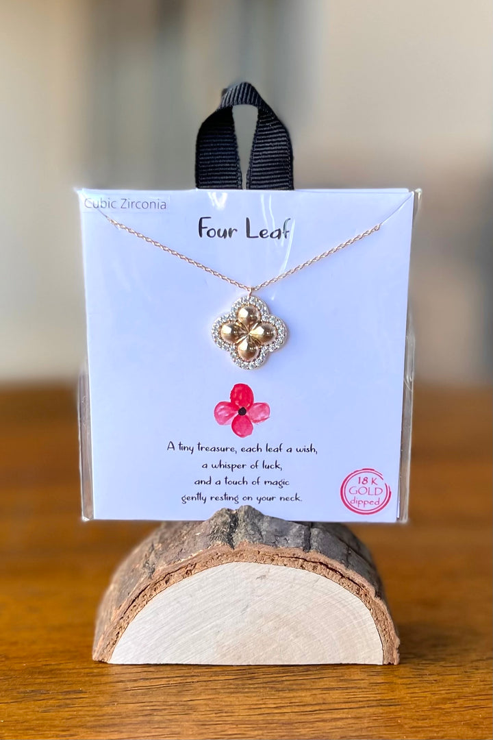 Four Leaf Clover Necklace - Gold