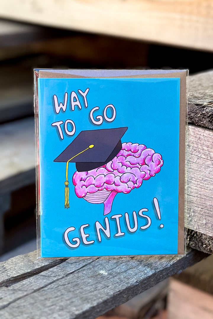 Way To Go Genius Graduation Card