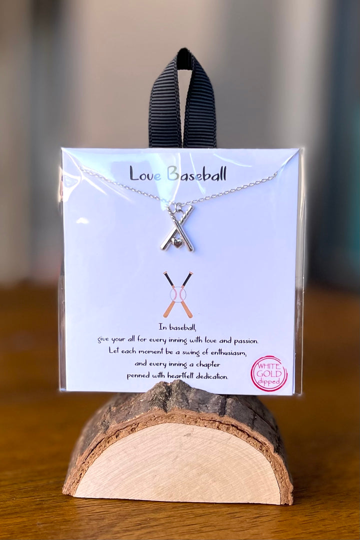 Baseball Necklace - Silver