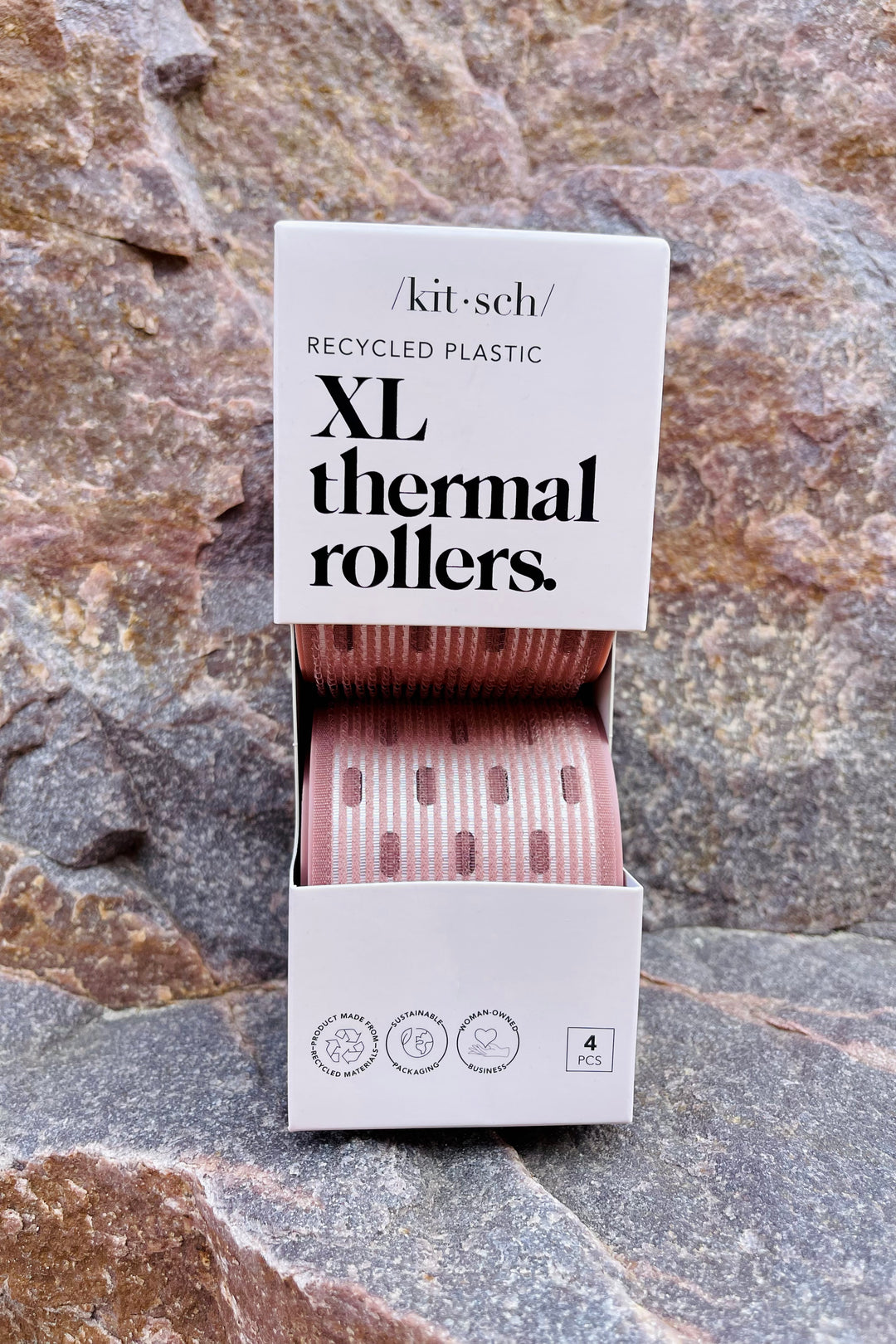 Kitsch XL Thermal Rollers 4pc Set - Terracotta