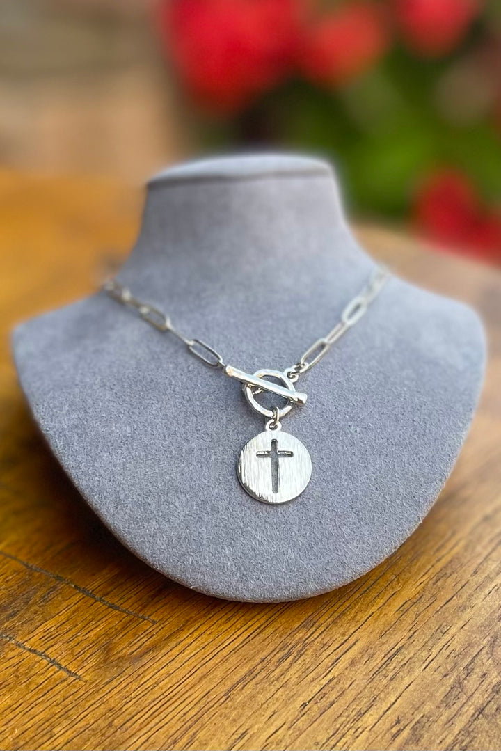 Cross Toggle Necklace