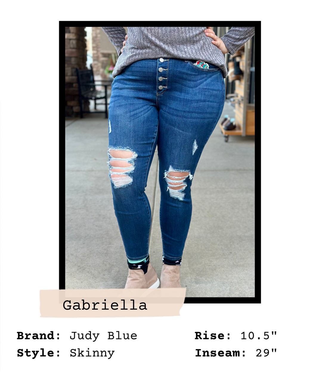 Gabriella Distressed Skinny Jeans