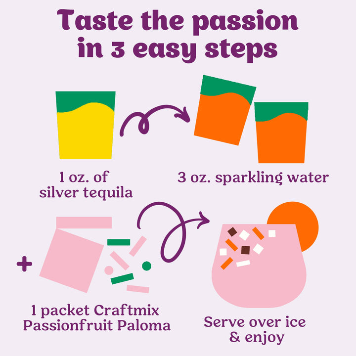 Passionfruit Paloma Cocktail Mixer (Single Serving)