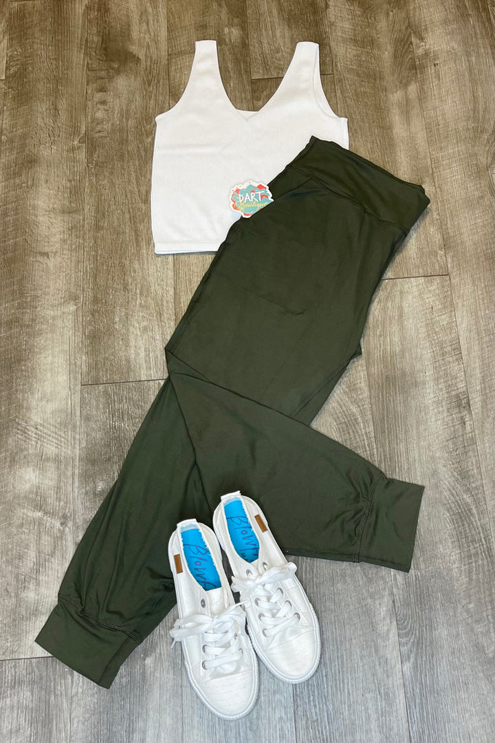 Ivy Active Joggers - Olive