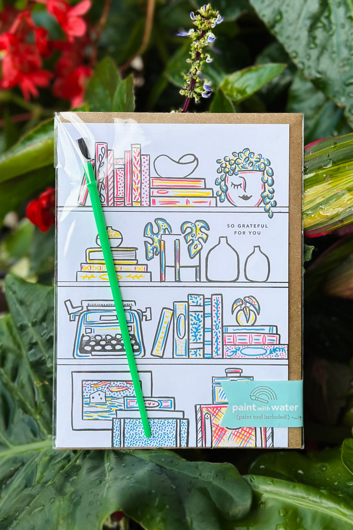 Paint with Water Bookshelf Card