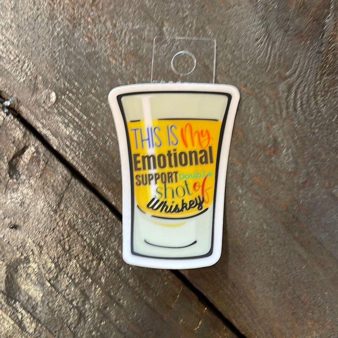 Emotional Support Shot of Whiskey Vinyl Sticker