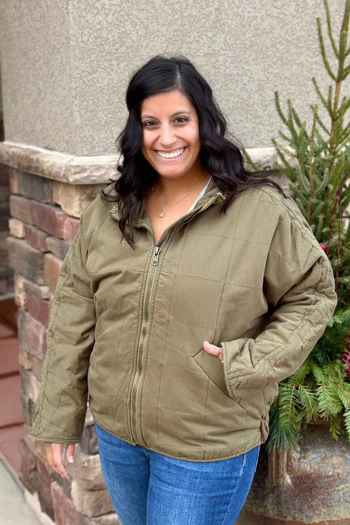 Oneida Quilted Jacket - Olive