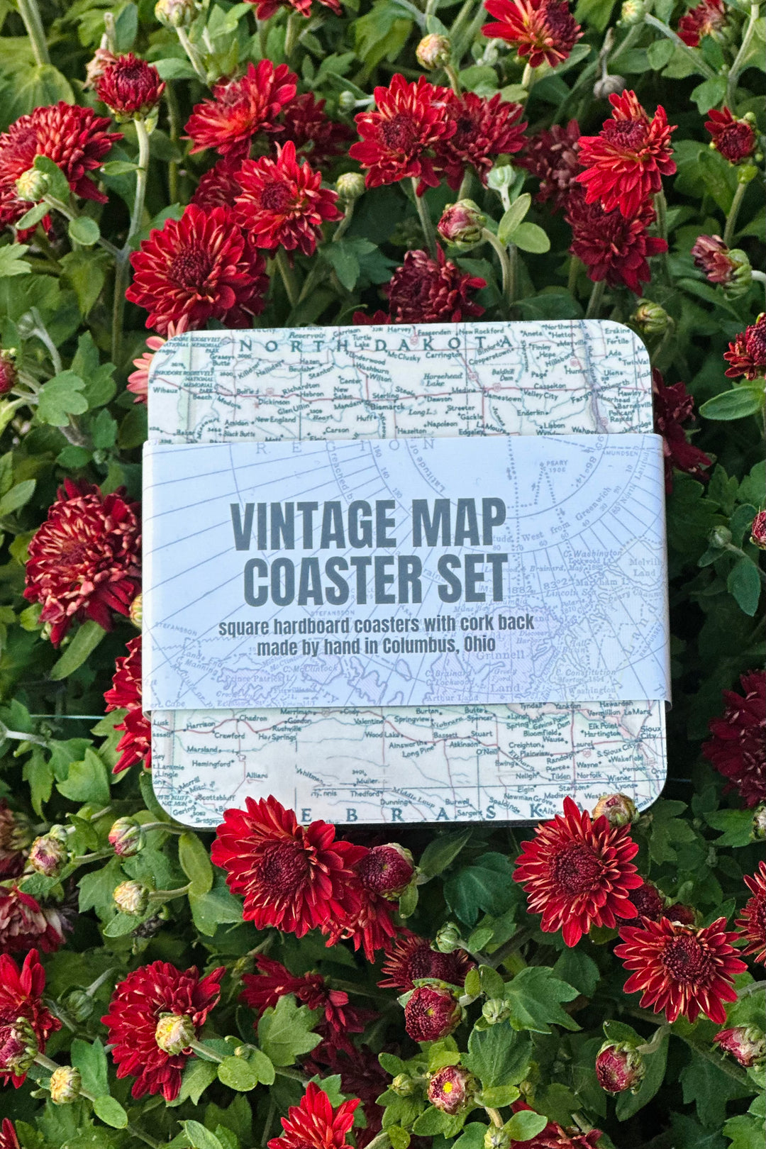 South Dakota Map Coaster Set