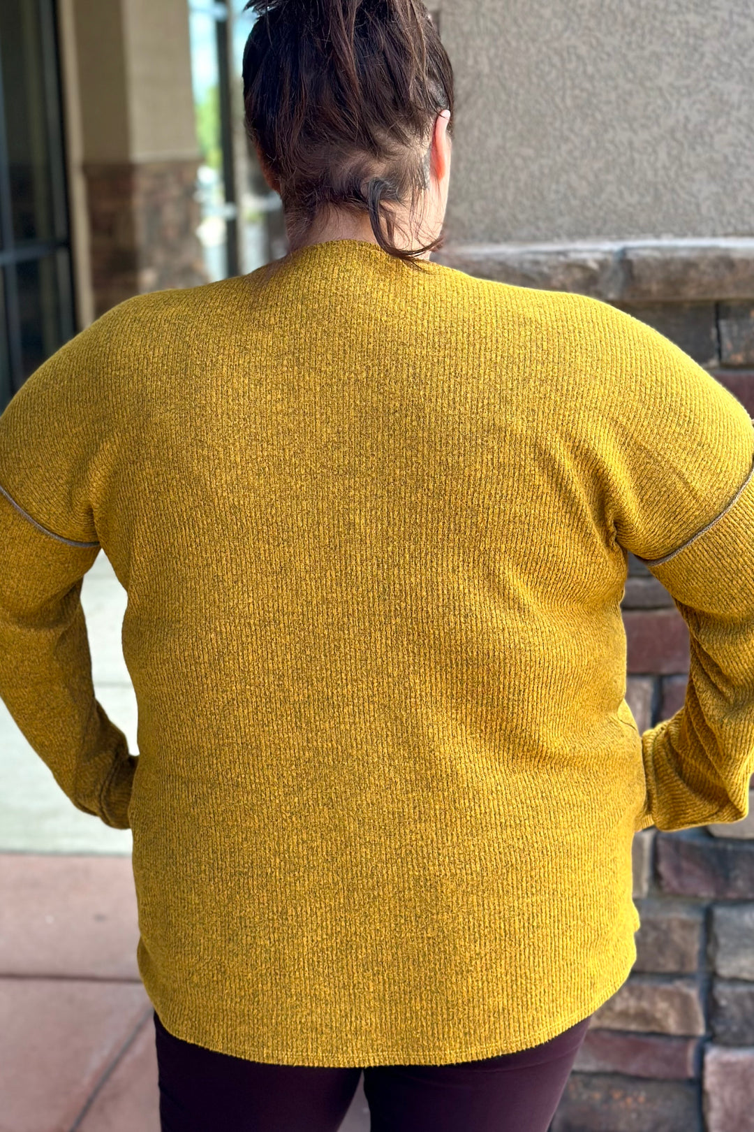 Odessa Long Sleeve Top - Mustard