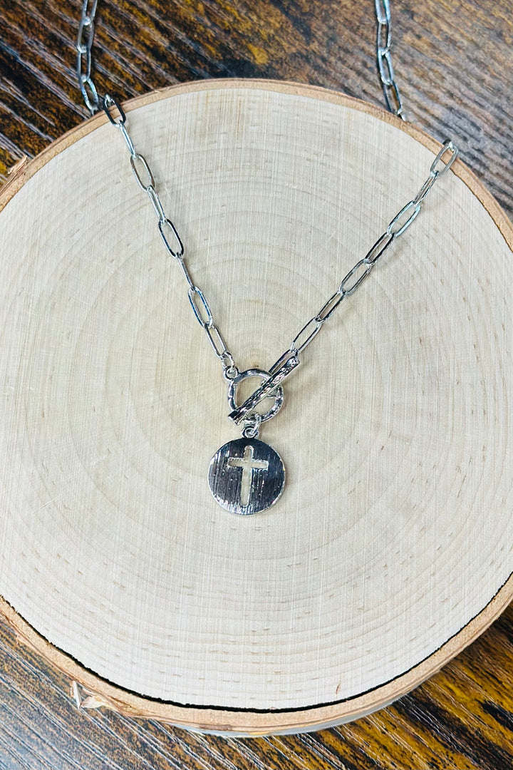 Cross Toggle Necklace