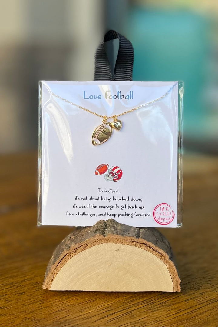 Football Necklace - Gold