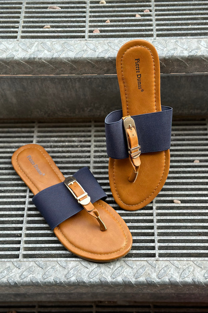Pierre Dumas - Navy Sandals | (Size 8.5)