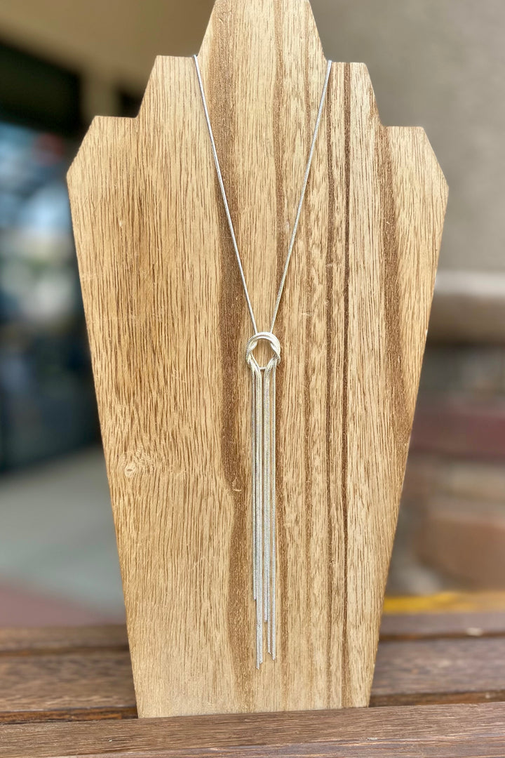 Dainty Necklace with Knot Tassel