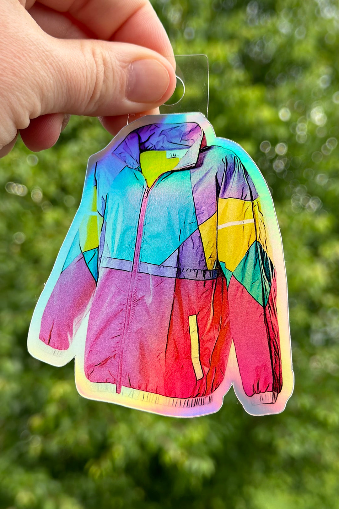 90's Windbreaker Holographic Sticker