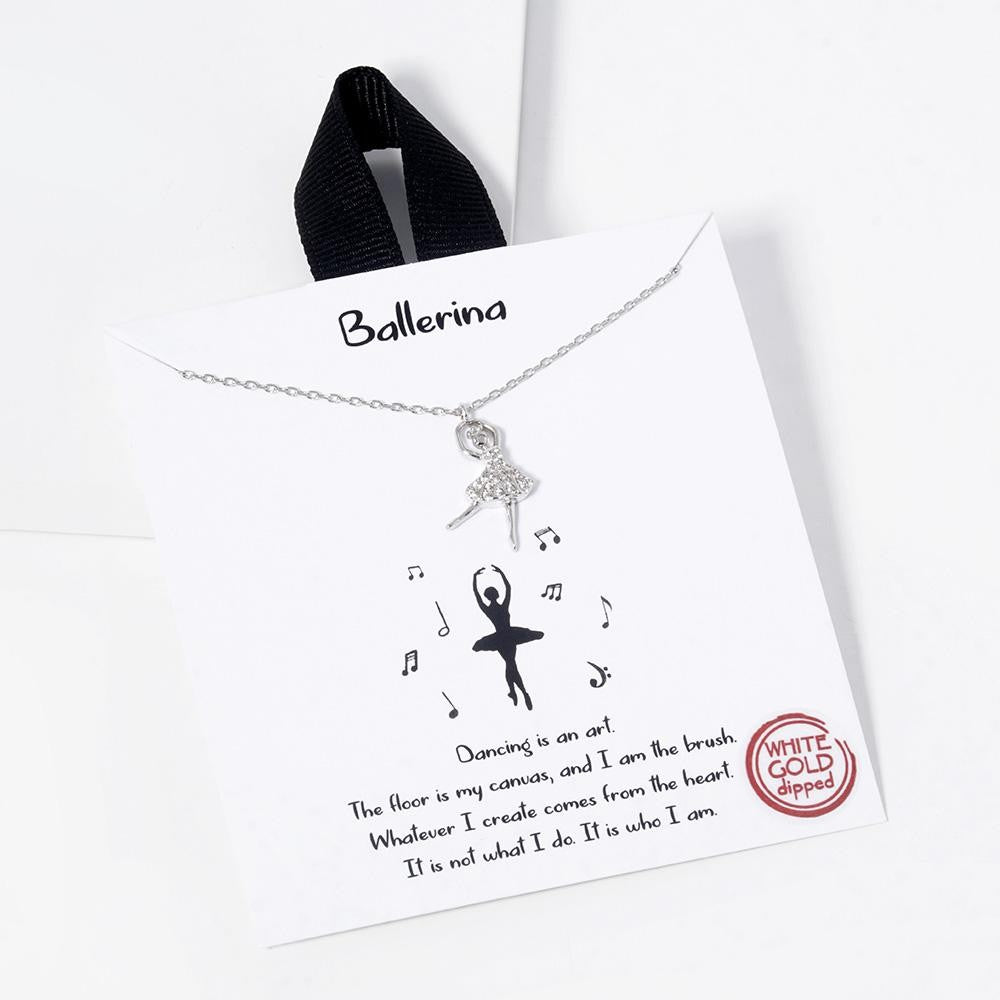 Ballerina Necklace - Silver