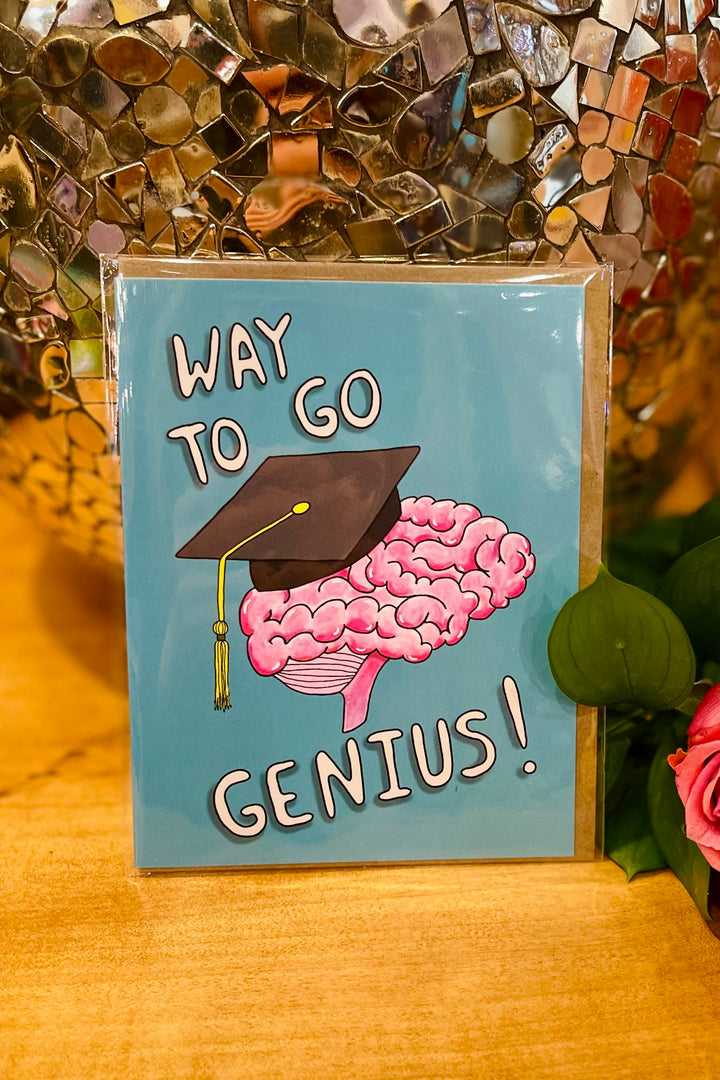 Way To Go Genius Graduation Card