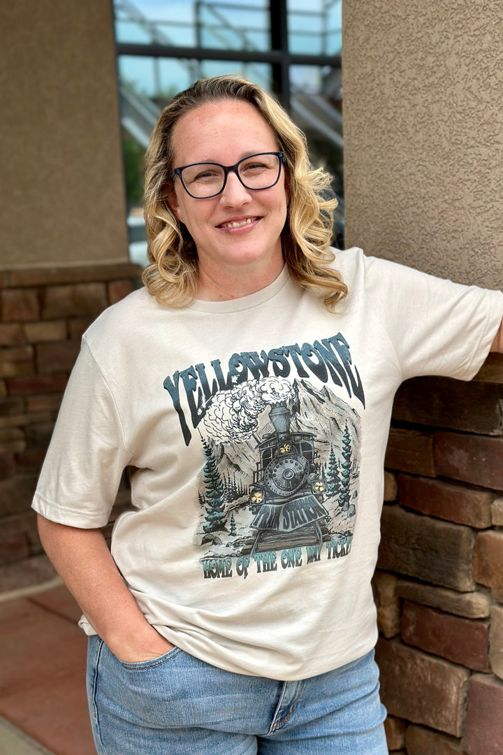 Yellowstone Train Station Graphic Tee