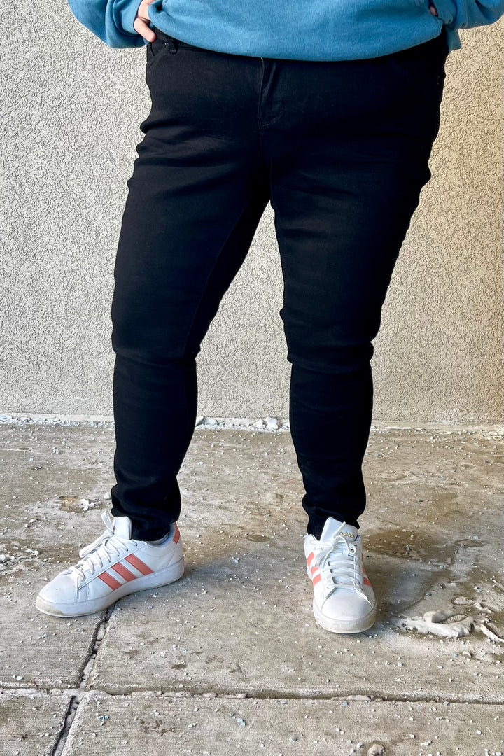 YMI {Plus Size} WannaBettaButt 3-Button Skinny Jean