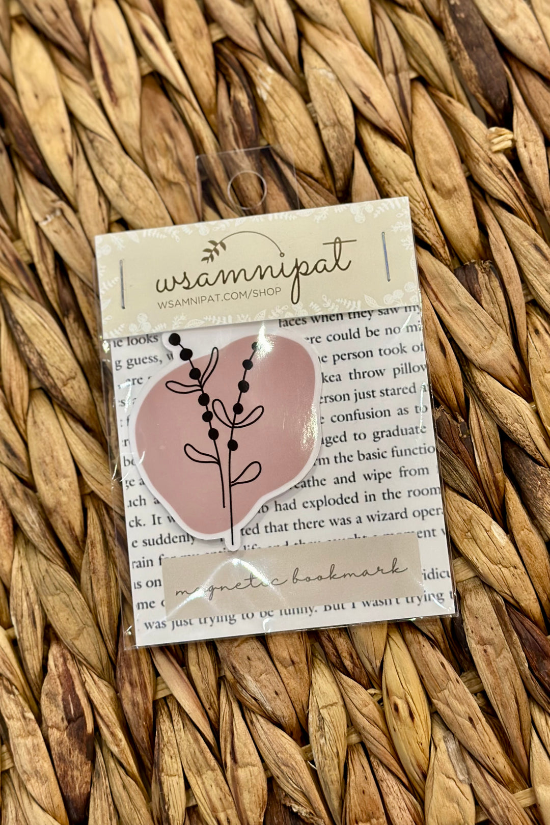 Wildflower Magnetic Bookmark - Pink