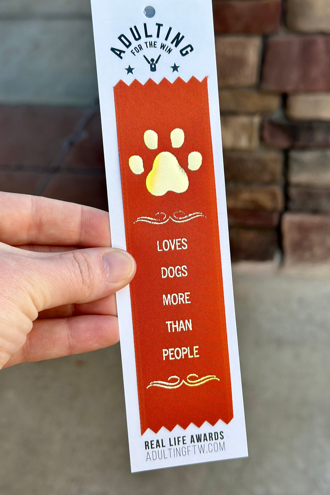 Award Ribbon: Loves Dogs More Than People