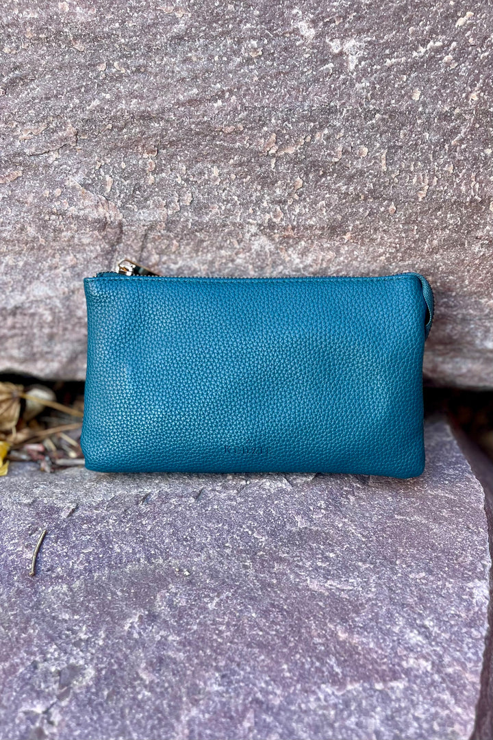 Kedzie Eclipse Colorblock Convertible Wallet Crossbody - Teal