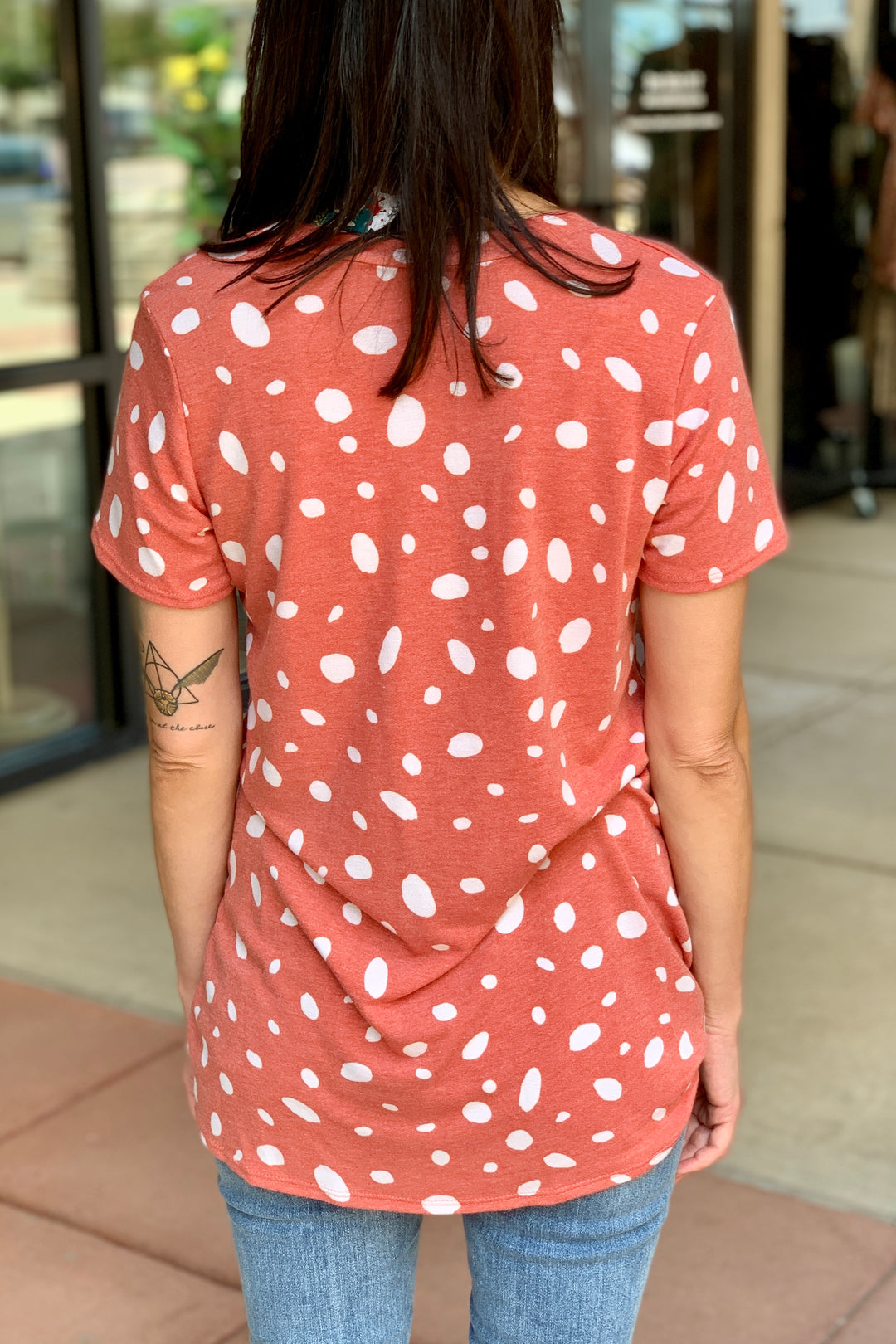 Claudette Dot Print Top