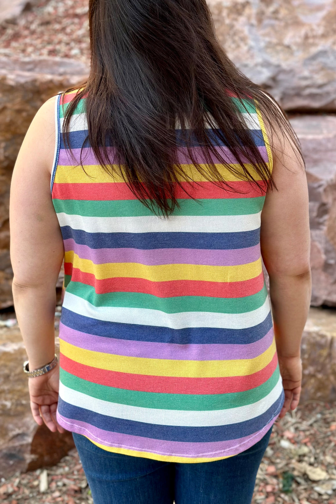 Ashley Striped Thermal Tank Top