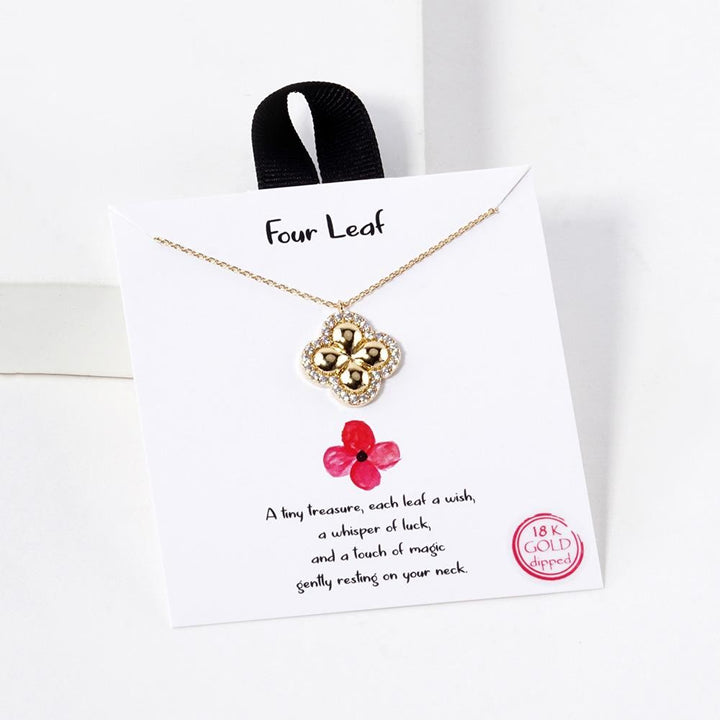 Four Leaf Clover Necklace - Gold